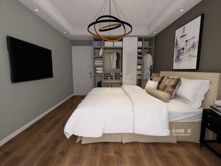 170平星湖城市之星现代风格-卧室效果图及设计说明