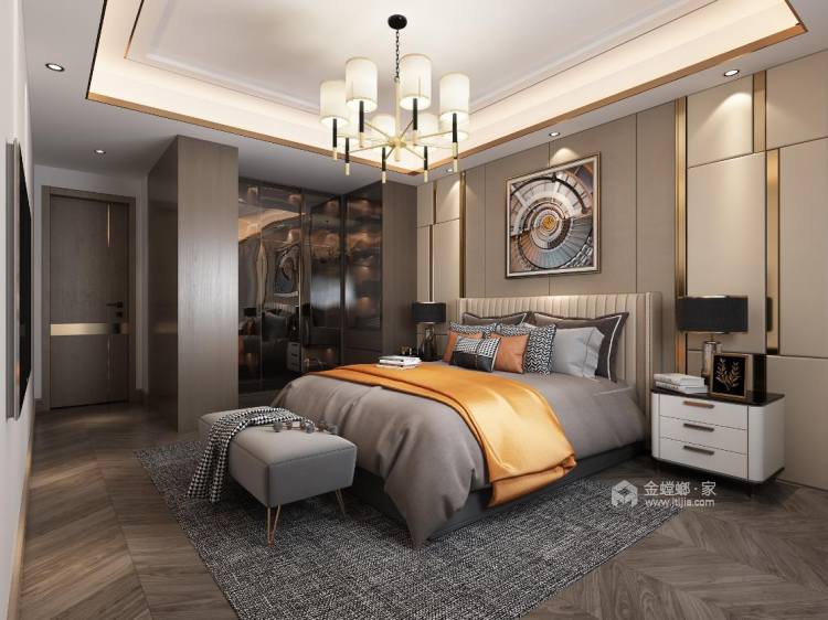 133平中央公园现代风格-探索设计与艺术的模糊界限-卧室