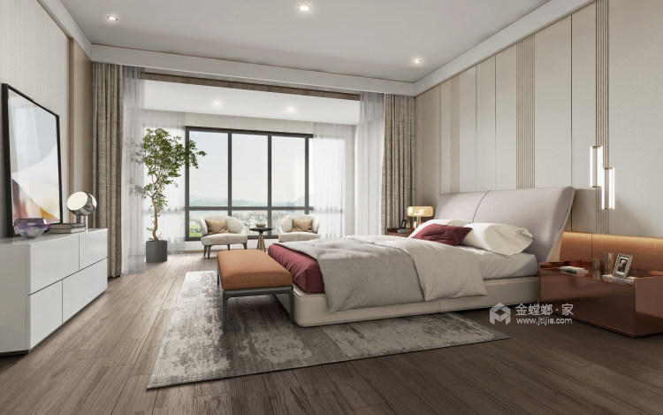590平清水苑现代风格-别墅大宅，引领家居设计新风尚-卧室效果图及设计说明