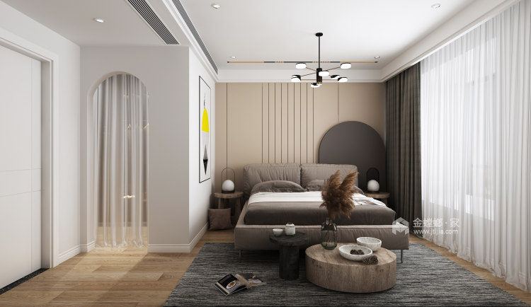 101平金鹰花园现代风格-卧室效果图及设计说明