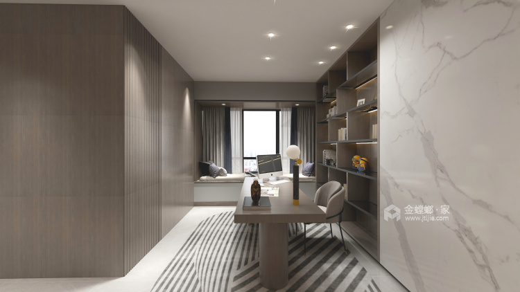 190平绿湖山庄现代风格-卧室效果图及设计说明
