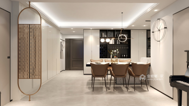 139平华发新城现代风格-餐厅效果图及设计说明