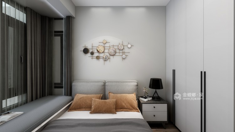 85平国际海岸北欧风格-卧室效果图及设计说明