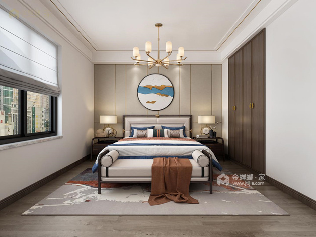 188平华富瑞士名居新中式风格-卧室效果图及设计说明