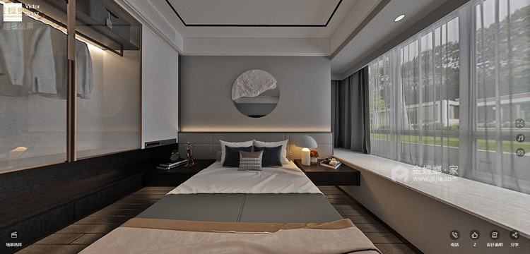 111平华发悦府现代风格-卧室效果图及设计说明