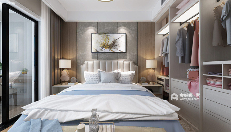 173平远大港汇小区现代风格-卧室效果图及设计说明