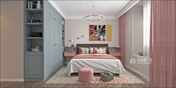 120平诚城常青藤北欧风格-未来可期-卧室效果图及设计说明