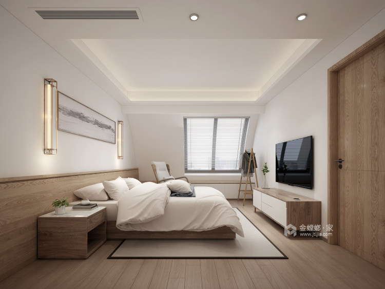 168平虹锦湾现代风格-自然朴素-卧室效果图及设计说明