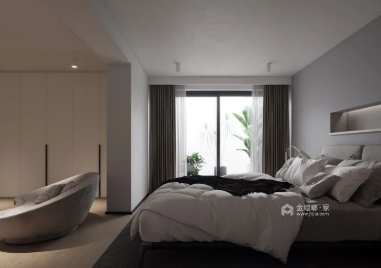 300平鼎太风华现代风格-卧室效果图及设计说明