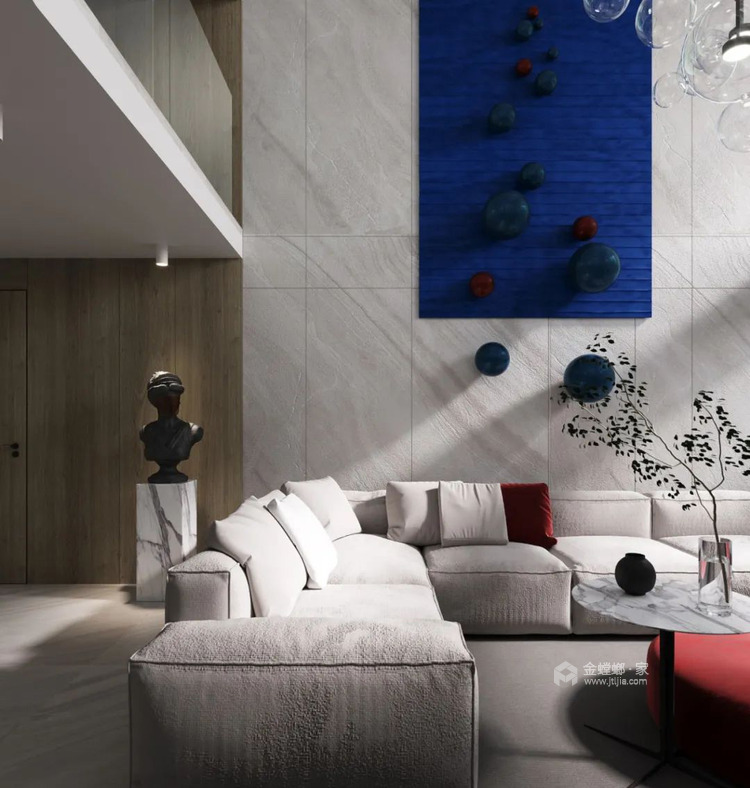 300平鼎太风华现代风格-客厅效果图及设计说明