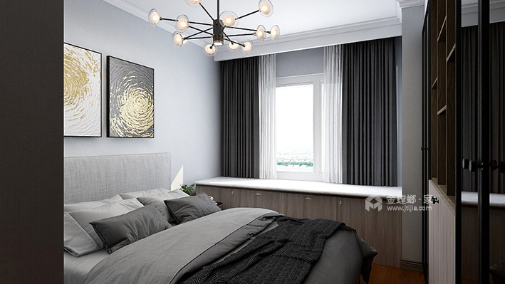 135平中南城现代风格-卧室效果图及设计说明