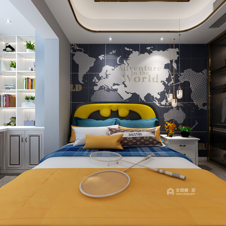 130平御景龙湾现代风格-卧室效果图及设计说明