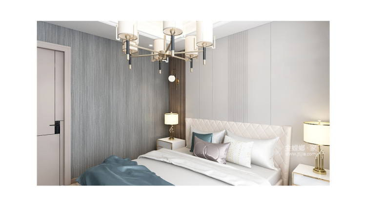 80平新桥北村简美风格-卧室效果图及设计说明