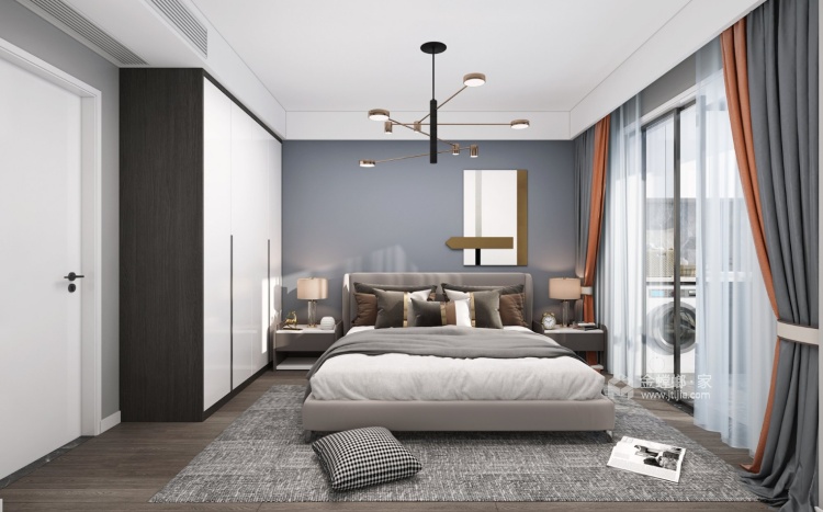 75平伟星城现代风格-卧室效果图及设计说明