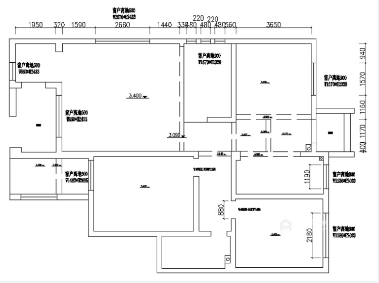 410平水岸公馆别墅中式风格-业主需求&原始结构图