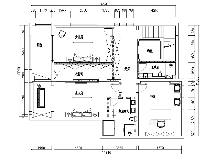 410平水岸公馆别墅中式风格-平面设计图及设计说明