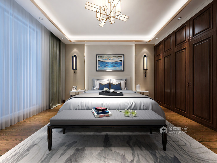 190平望海名居新中式风格-卧室效果图及设计说明