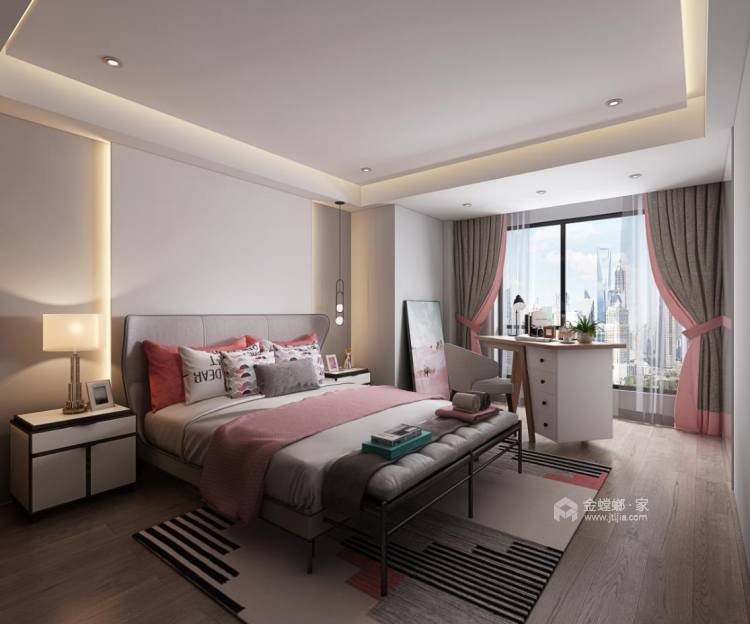 260平花语墅现代风格-卧室效果图及设计说明
