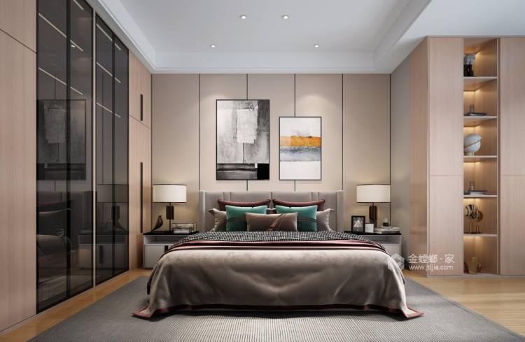 99平东方广场现代风格-卧室效果图及设计说明