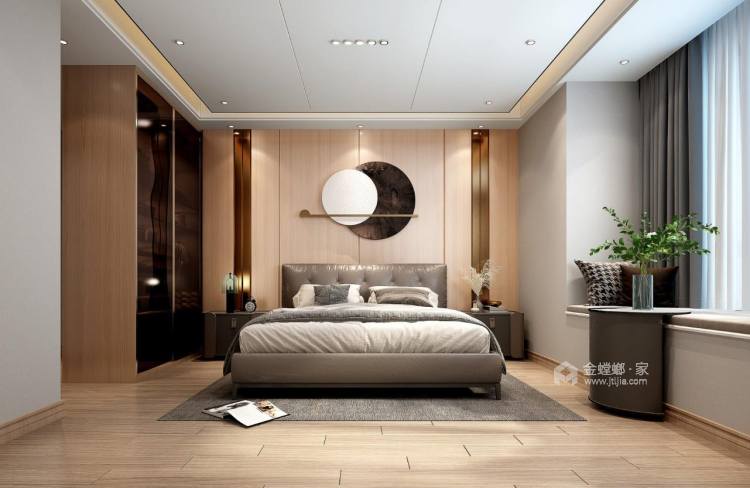 147平万达御府现代风格-卧室效果图及设计说明