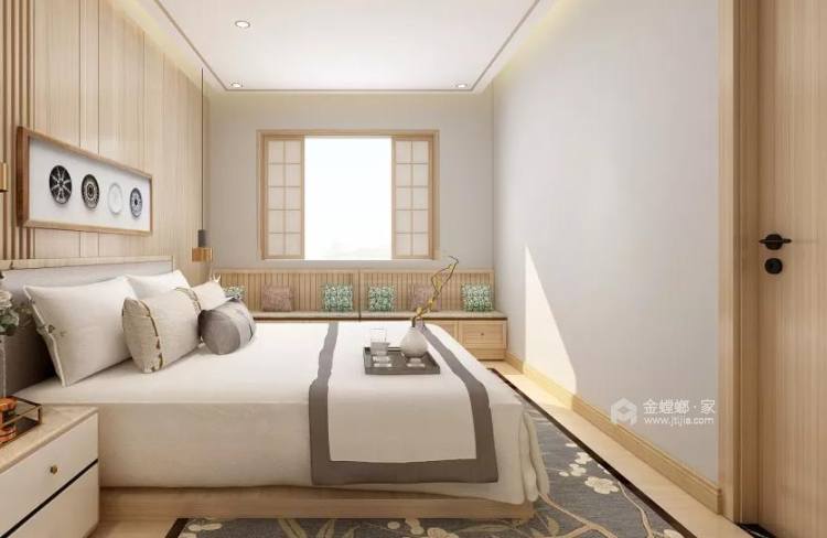 90平东方广场现代风格-卧室效果图及设计说明