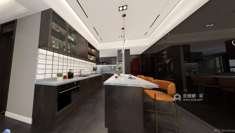 240平君悦湾现代风格-餐厅效果图及设计说明