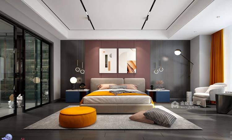 240平君悦湾现代风格-卧室效果图及设计说明