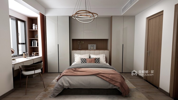 135平美的翰城现代风格-卧室效果图及设计说明