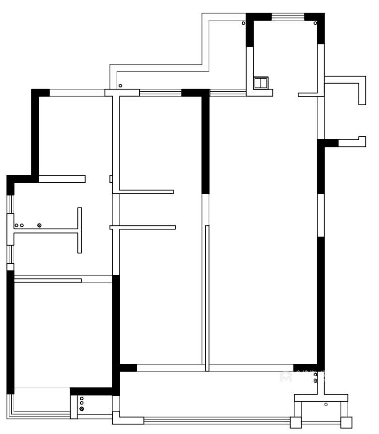 140平中梁1号院现代风格-舒适3口之家-业主需求&原始结构图