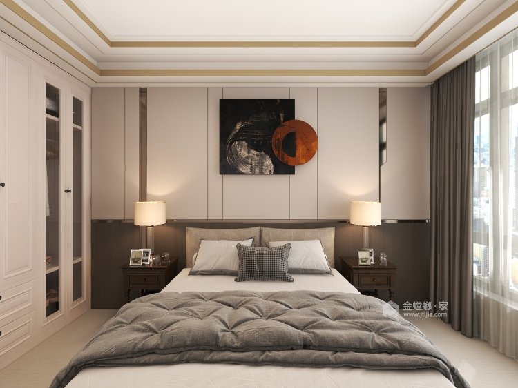 160平悦海名居现代风格-卧室效果图及设计说明