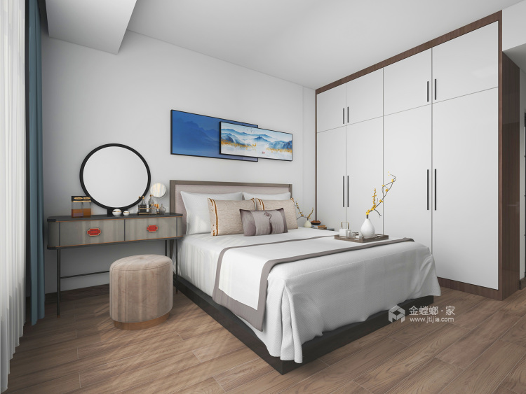 126平盛世华都新中式风格-卧室效果图及设计说明