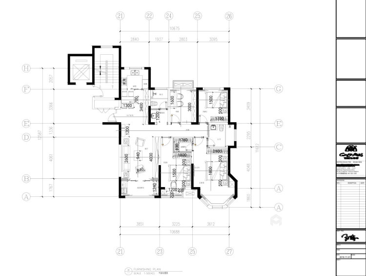 140平中南锦苑现代风格-一家四口的幸福城堡-平面设计图及设计说明