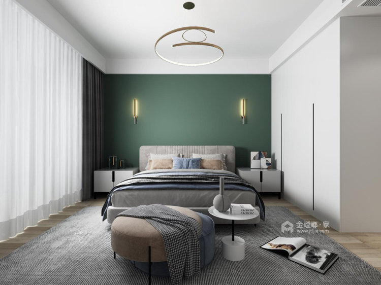 130平仙龙湾山庄现代风格-卧室效果图及设计说明