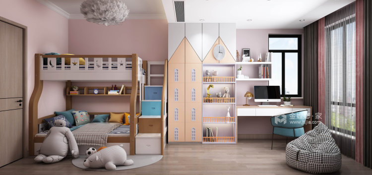 134平乐府兰庭现代风格-卧室效果图及设计说明