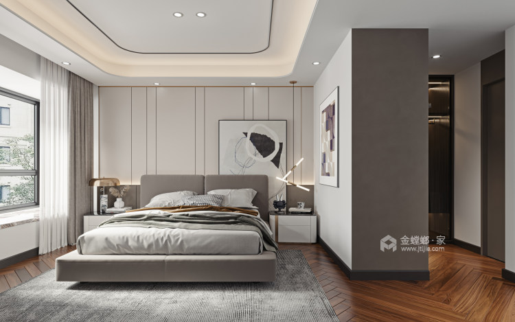 164平墨香居现代风格-卧室效果图及设计说明