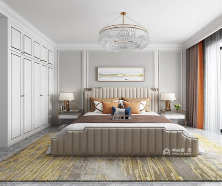 140平丹枫园美式风格-卧室效果图及设计说明