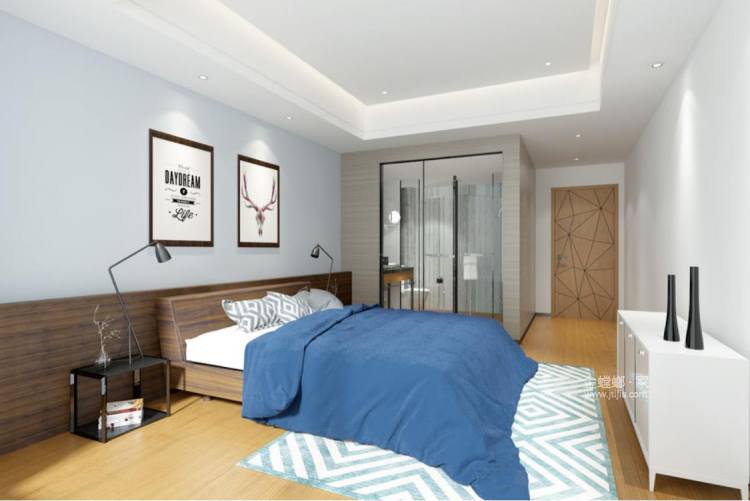 155平香漫里现代风格-卧室效果图及设计说明