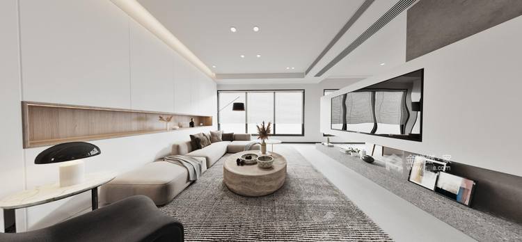 240平凤凰国际现代风格-客厅效果图及设计说明