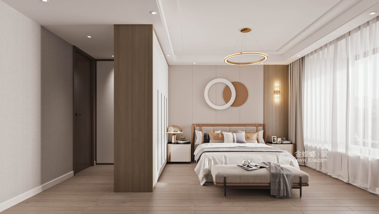137平水木清华现代风格-简约轻奢-卧室效果图及设计说明