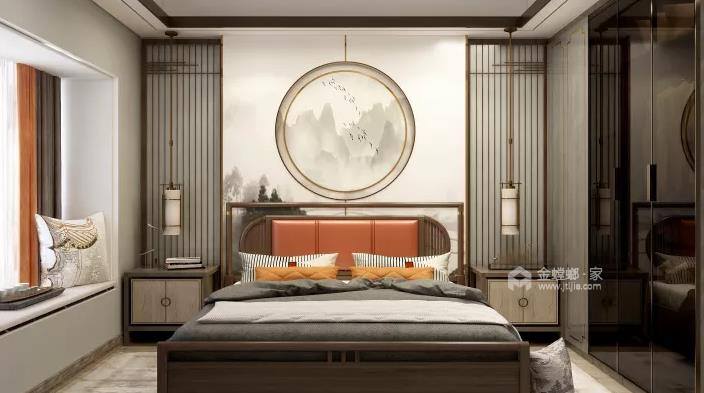 130平朗悦里新中式风格-卧室效果图及设计说明