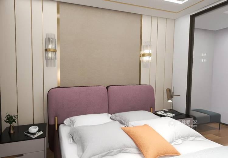 144平澜台府现代风格-卧室效果图及设计说明