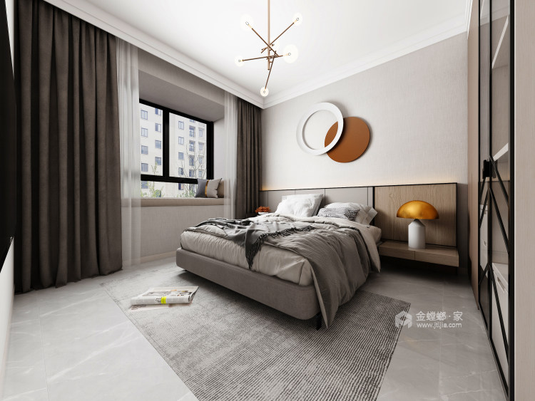 112秋月华庭现代风格-卧室效果图及设计说明