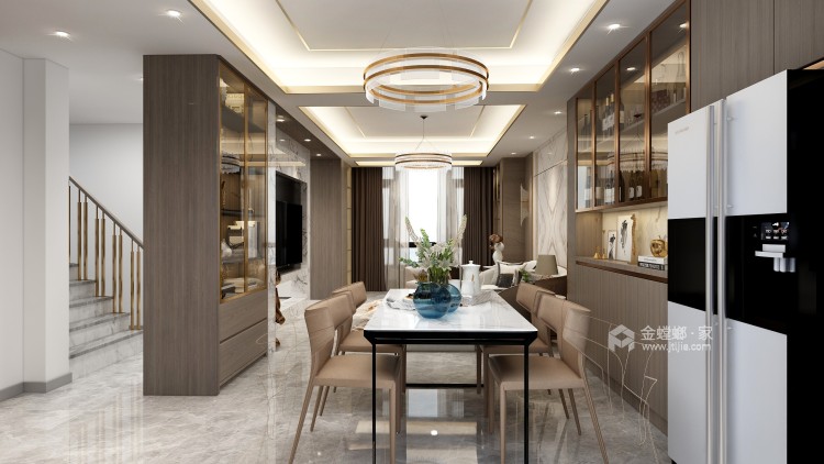 250平胡湾里现代风格-餐厅效果图及设计说明