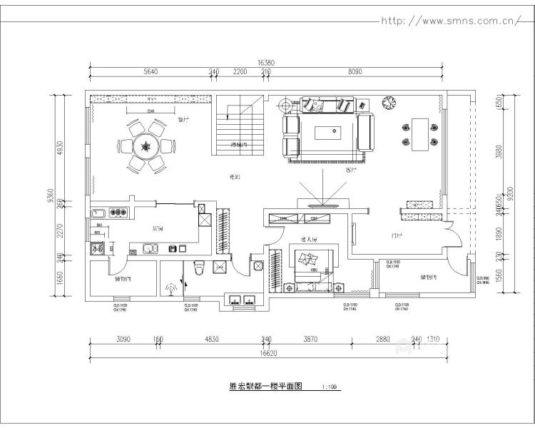 400平胜宏靓都新中式风格-平面设计图及设计说明
