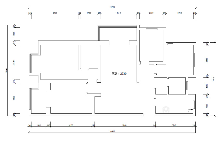 145平金鹰花园美式风格-业主需求&原始结构图