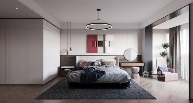 143平星雨华府现代风格-卧室效果图及设计说明