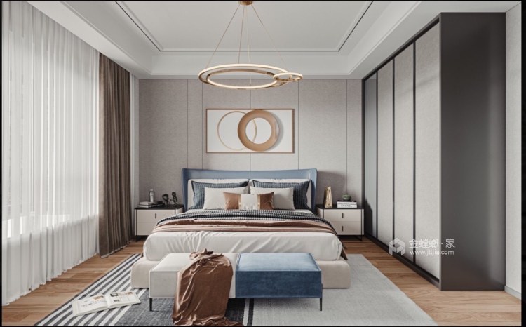 150平凤凰美地现代风格-美致空间-卧室效果图及设计说明