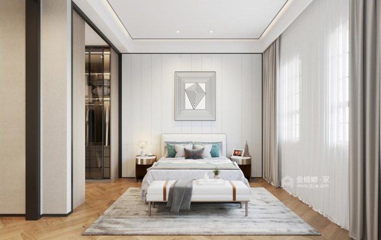 600平绿城玫瑰园现代风格-卧室效果图及设计说明