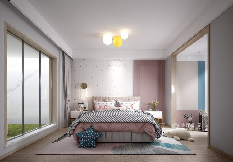 318平大通珑湾现代风格-一辈子的避风港 独一无二的家-卧室效果图及设计说明