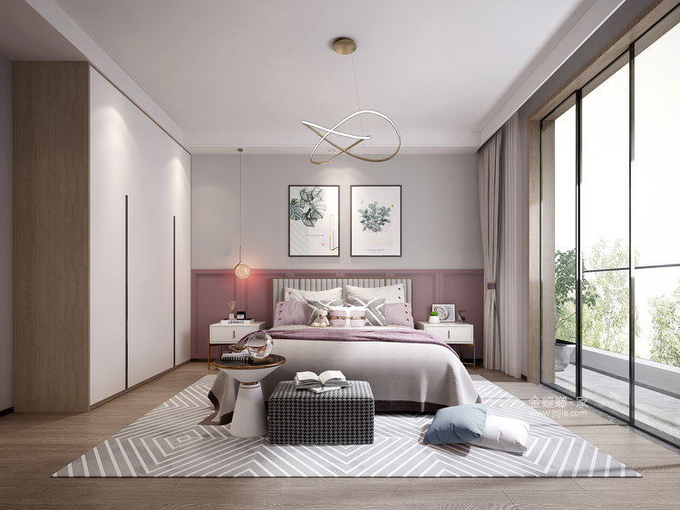 318平大通珑湾现代风格-一辈子的避风港 独一无二的家-卧室效果图及设计说明